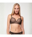 Reggiseno coppa con imbottitura graduata tulle a pois Gisela 10043