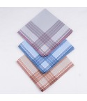 Set di 12 fazzoletti da naso colorati rigati 100% cotone 