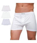 Boxer uomo in 100% cotone Rossoporpora 205 fantasia rombi 3 pezzi 