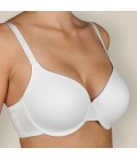 Reggiseno Selene Aurora con ferretto coppa C fronte bianco modella