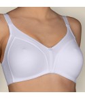 Reggiseno classico senza ferretto Selene blanca fronte bianco modella