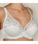 Reggiseno con ferretto sfoderato Selene Mariluz pizzo fronte bianco modella