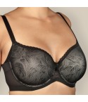 Reggiseno con ferretto Selene Violeta imbottito fronte nero modella
