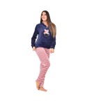 Pigiama donna Irge MI1942 pile coral pied de poule