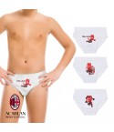 Slip AC Milan Prodotto Ufficiale bimbo MI13504 in 100% cotone 3pz