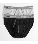 Slip uomo Sloggi midi start bi pack grigio / nero 2 pezzi 