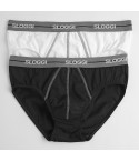 Slip uomo Sloggi midi start bi pack bianco / nero 2 pezzi 