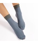 Calze donna fantasia geometrica 40 denari Fiore Spina