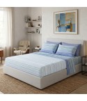 Completo letto a righe cotone Zambaiti Switch stripes
