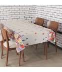 Tovaglia fantasia fiorata grigio Preziosa rasatello Thango F