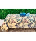 Tovaglia Vingi Tiffany cotone cod. 04 con foglie 