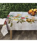 Tovaglia Vingi Tiffany cod.A06 in cotone con frutta e scritte