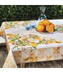 Tovaglia Vingi Tiffany cod.07 cotone con arance e fiori