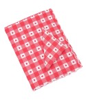 Tovaglia rettangolare 100% cotone fantasia scacchi con cuori 12 posti 