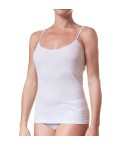 Canottiera top donna spalla stretta in puro cotone Trevi 