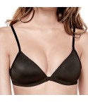 Reggiseno triangolo Infiore Avocado senza ferretto fronte nero modella zoom