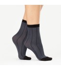 Calzini lavorati gessato Trinket midnight-blue Fiore donna