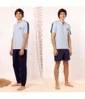 Pigiama Uomo Trittico in cotone con doppia opzione di pantalone Irge TU43