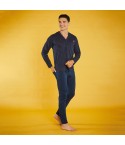Pigiama Uomo 100% Cotone con Maglia Aperta Nazareno Gabrielli U6028