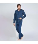 Pigiama uomo maglia aperta Nazareno Gabrielli U7013