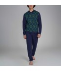 Pigiama uomo a rombi interlock Ragno U962N2