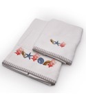 Vingi set asciugamani viso e ospite Lindos bianco