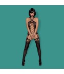 Bodystocking tuta sexy aperta a rete Obsessive G313