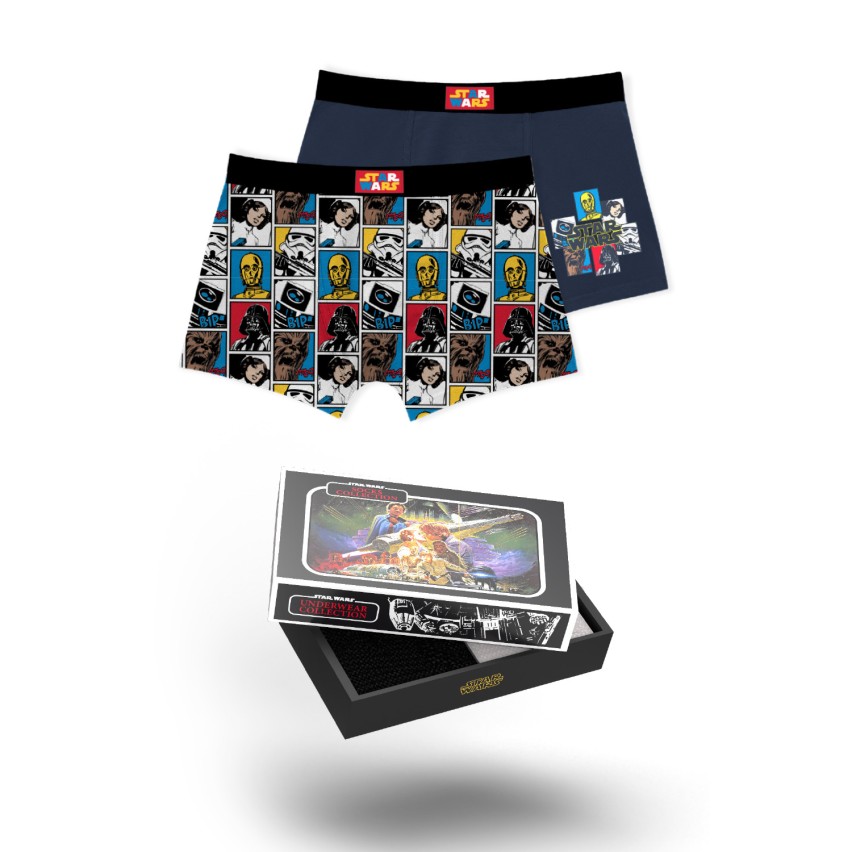 Boxer uomo cotone elasticizzato Star Wars 2 pezzi