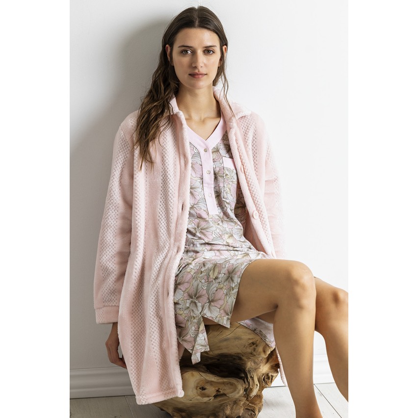 Giacca camera donna Admas 57414 aperta pile coral