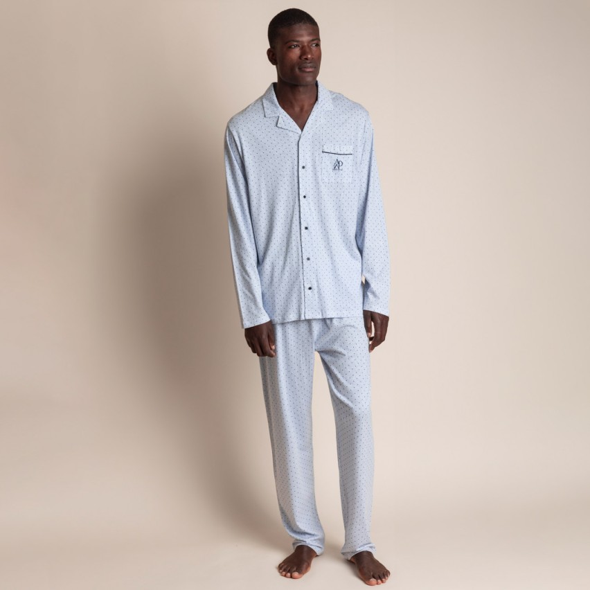 Pigiama uomo maglia aperta cotone e viscosa Admas 60310