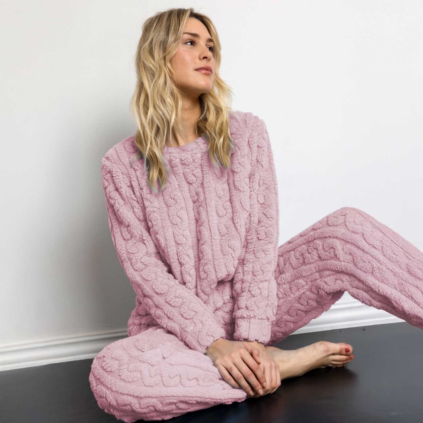 Pigiama donna in coral con intrecci Admas 63651