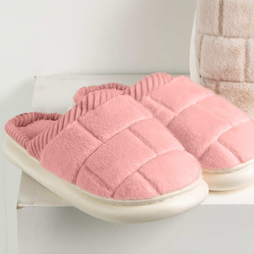 WHITE MOUNTAIN Icebin Pantofole Donna In Pelliccia Sintetica | Nero/Tessuto, Taglia 37.5 EU - Comode E Calde