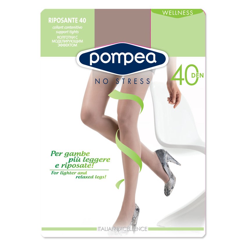 Collant riposante pompea 40 den set da 3 paia