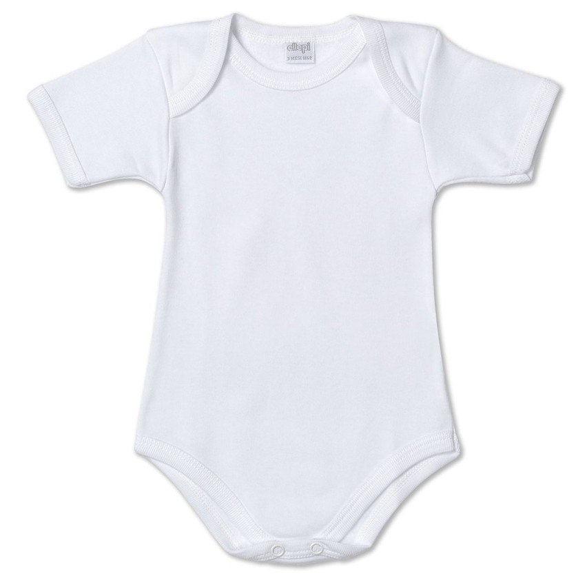 Body neonato bambino ellepi 891 caldo cotone manica corta 3 pz