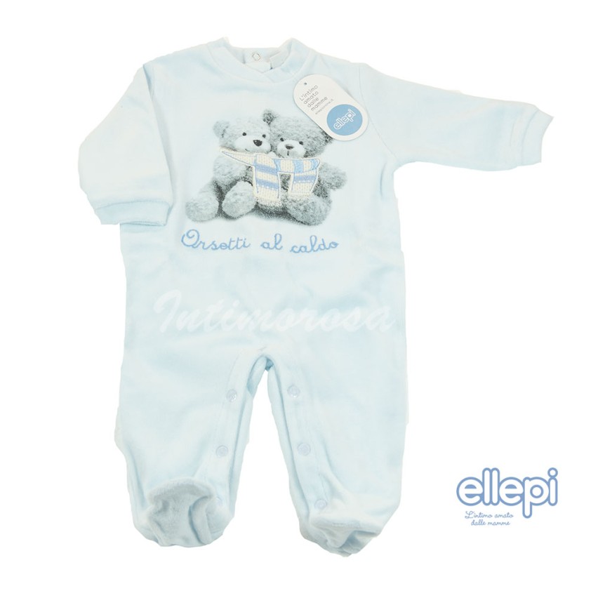 Tutina neonato Ellepi morbida e calda ciniglia