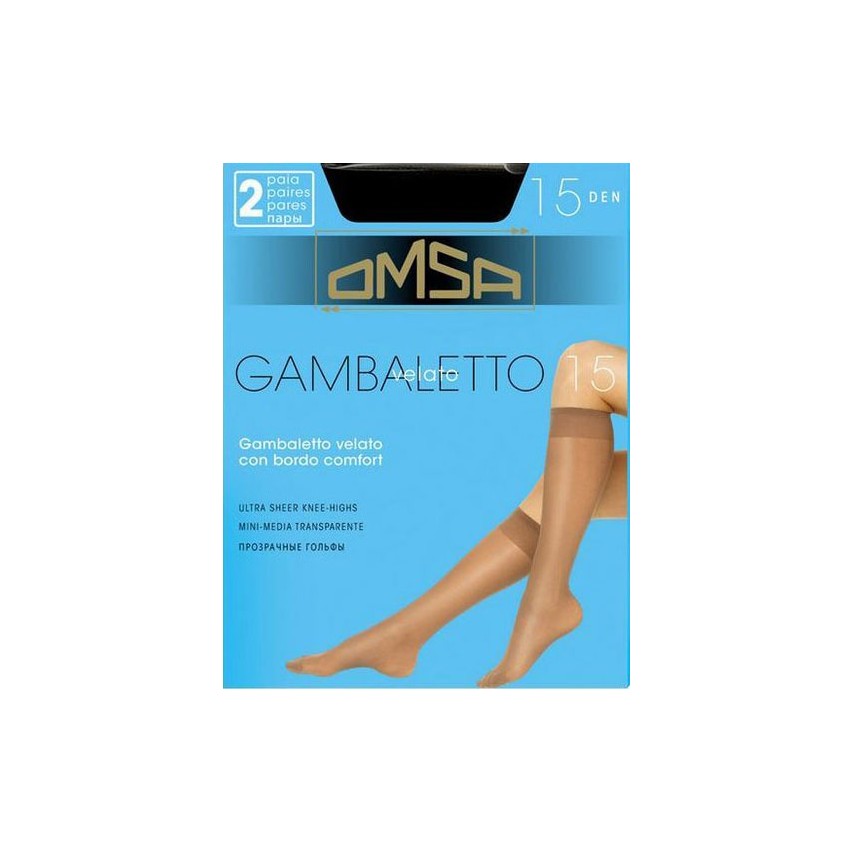 Gambaletto velato Omsa 15 den bordino soft  20 paia