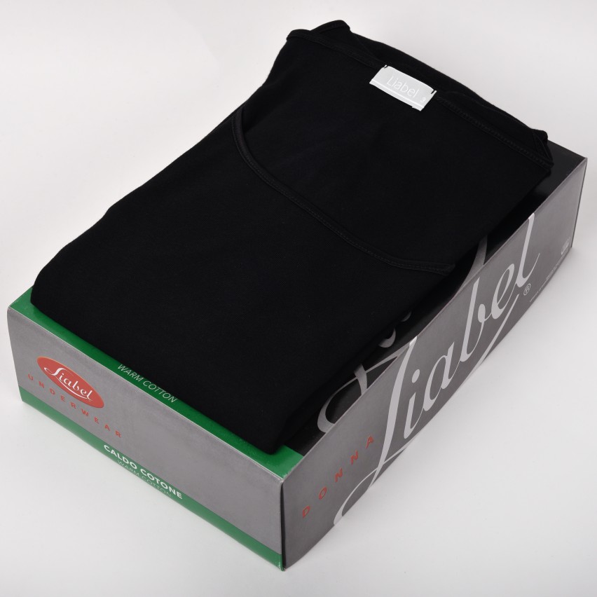 Maglia donna Liabel girocollo manica lunga 100% caldo cotone 0282836