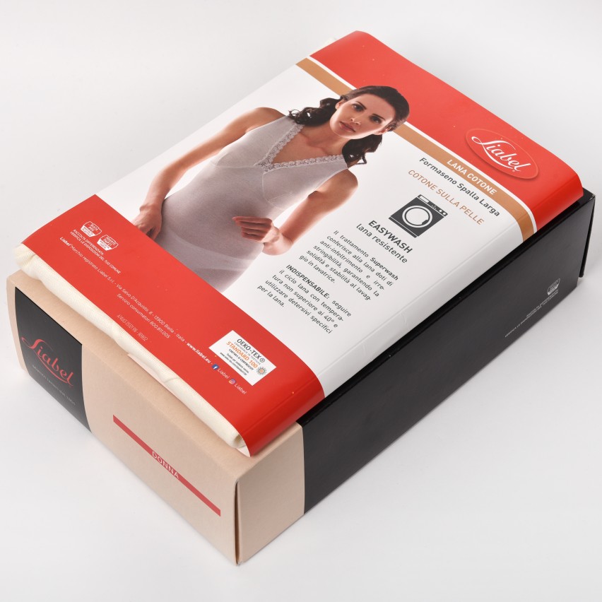 Canottiera donna Liabel  05321916 formaseno aderente lana e cotone