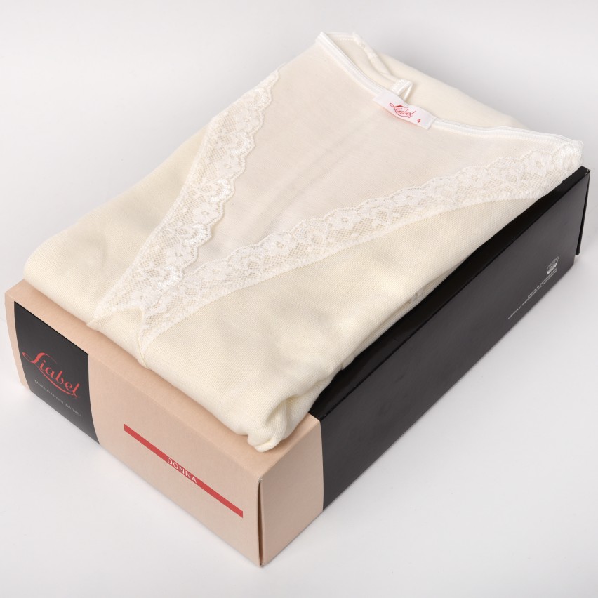 Canottiera donna Liabel  05321916 formaseno aderente lana e cotone