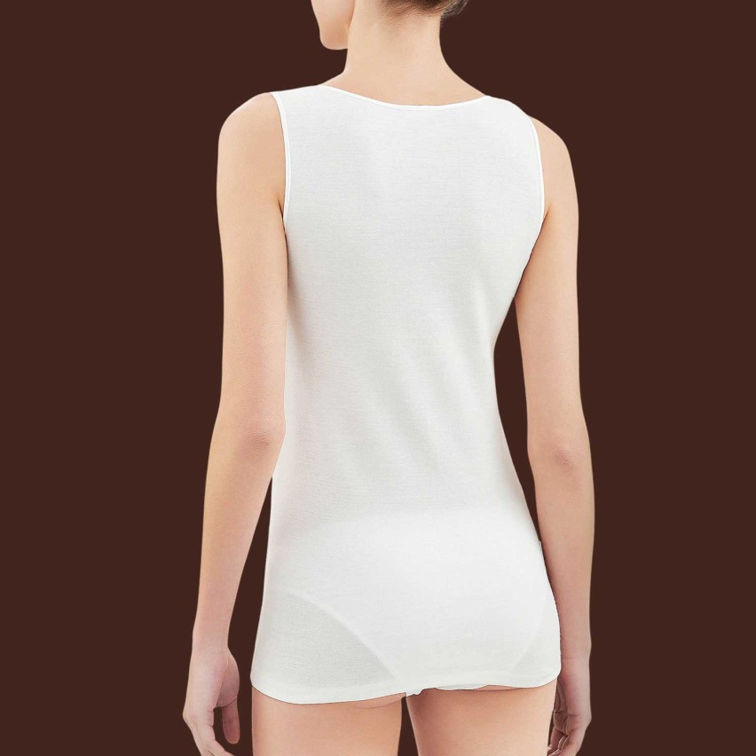 Canotta donna spalla larga lana e cotone Ragno 072452