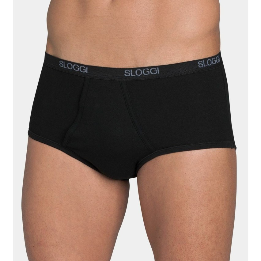 Slip maxi Sloggi uomo basic alti con apertura 2 pezzi