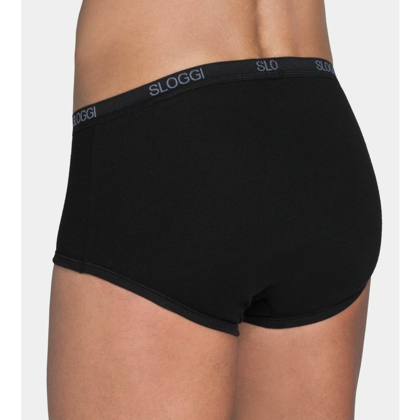 Slip maxi Sloggi uomo basic alti con apertura 2 pezzi