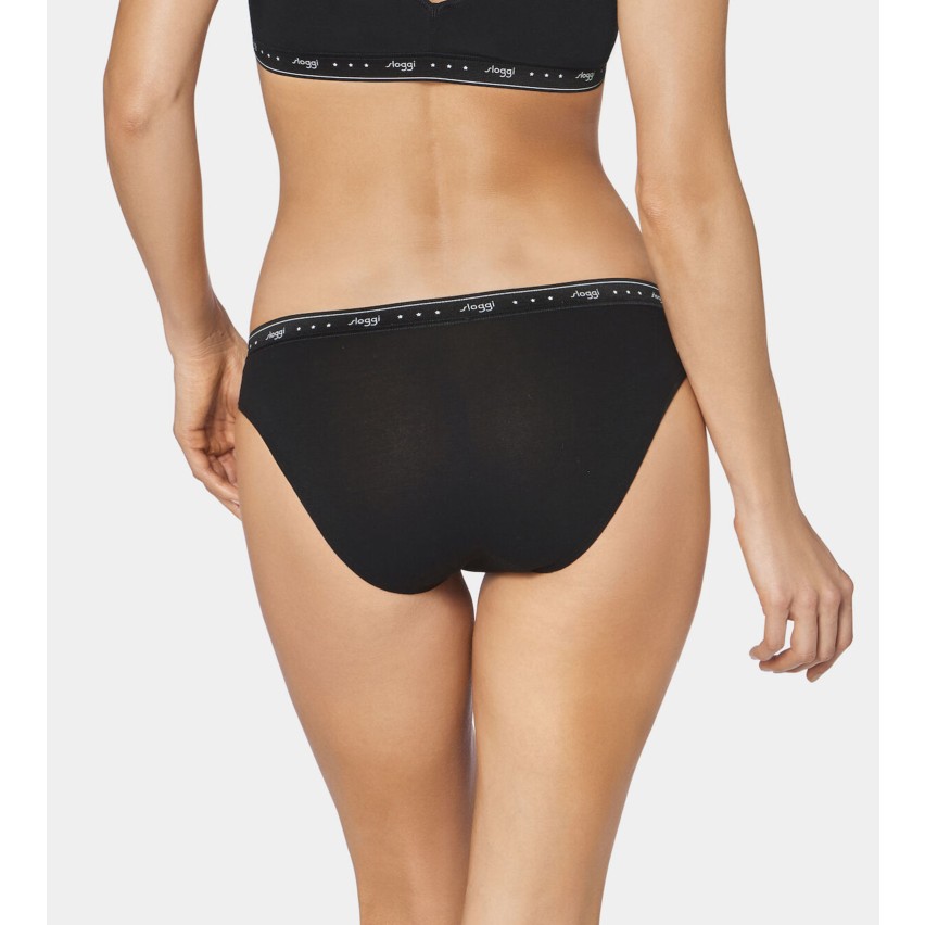 Slip donna Sloggi 100 mini vita bassa cotone 2 pezzi