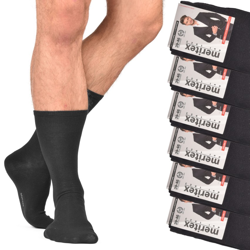 Calze uomo caldo cotone Meritex 121 corte 6 paia