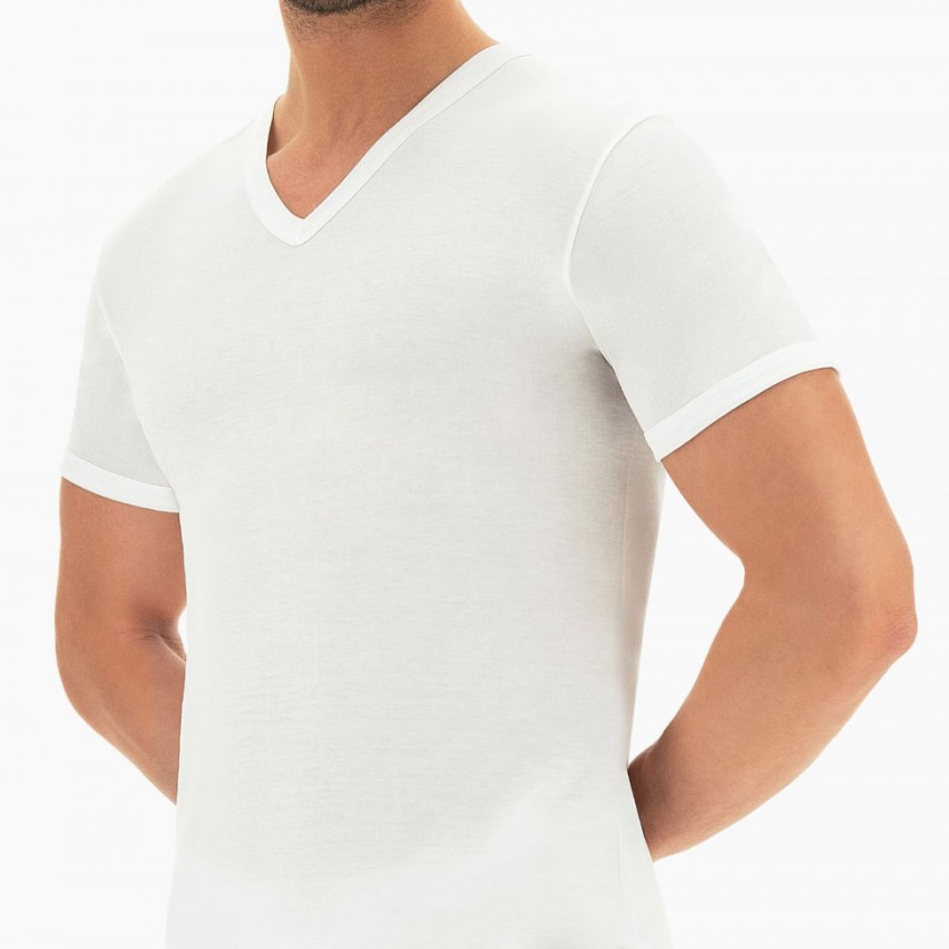 Maglia uomo Cagi 1304 filo di scozia manica corta V 