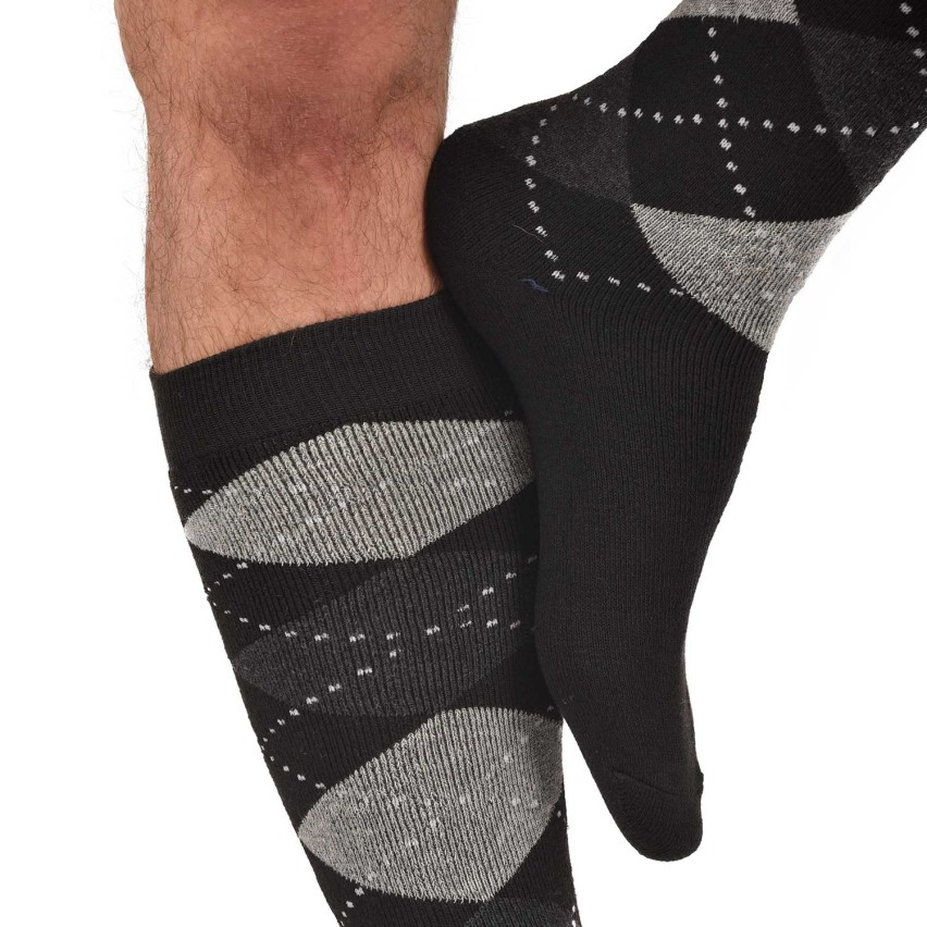 Calze lunghe invernali Meritex 212 rombi in pile caldo 3 paia