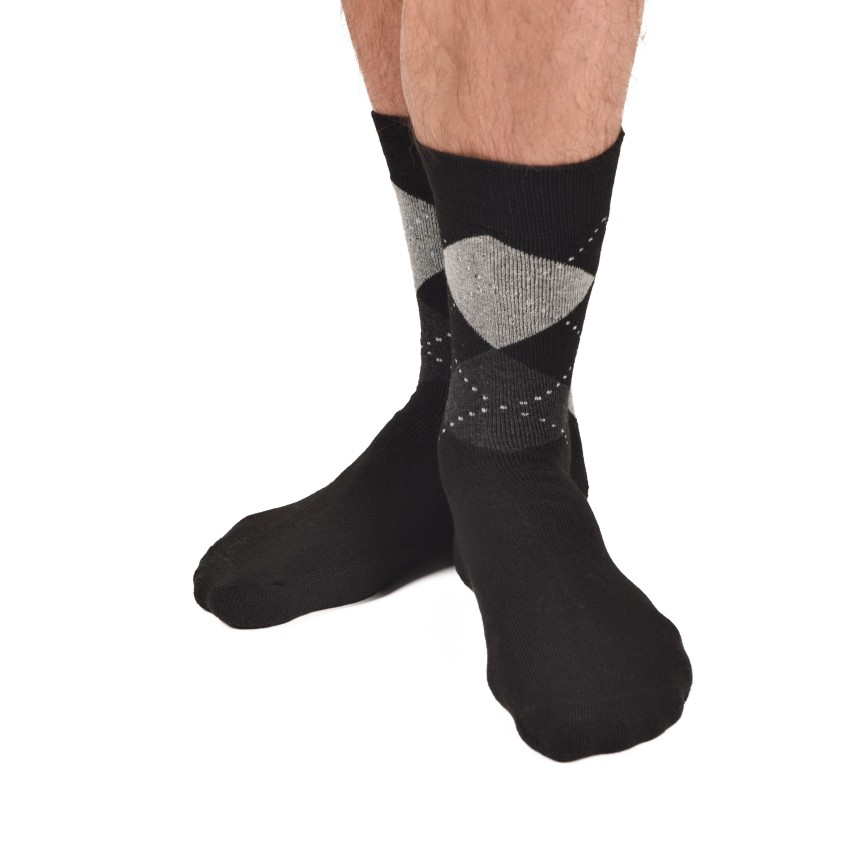 Calze corte invernali Meritex 213 rombi in pile caldo 4 paia