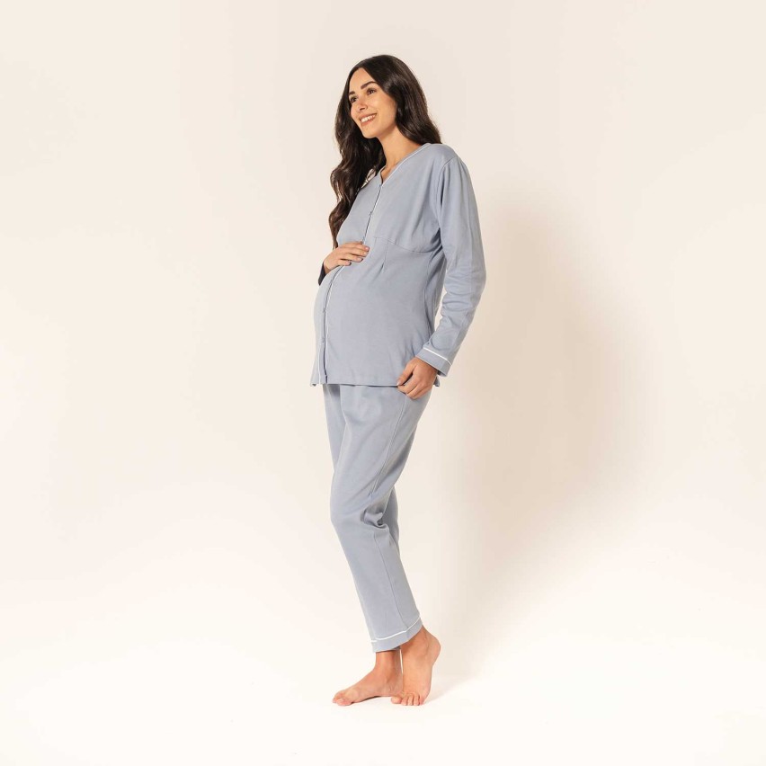 Pigiama donna premaman caldo cotone Biancaluna Kissimo 20301