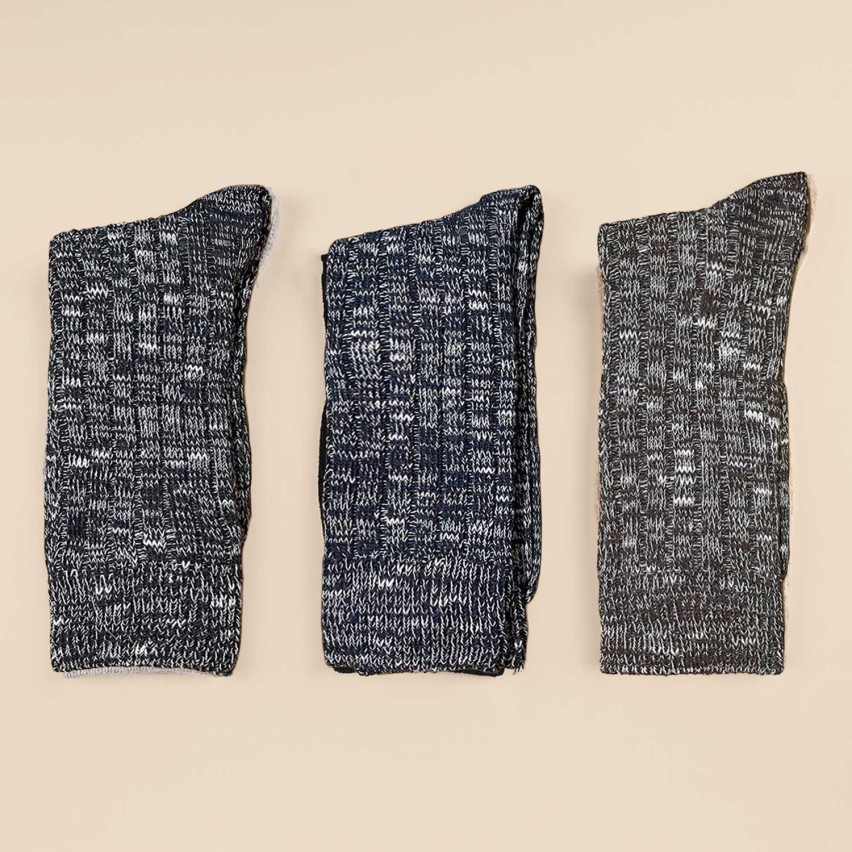 Calze caldo cotone corte meritex 309 T uomo invernali 3 paia