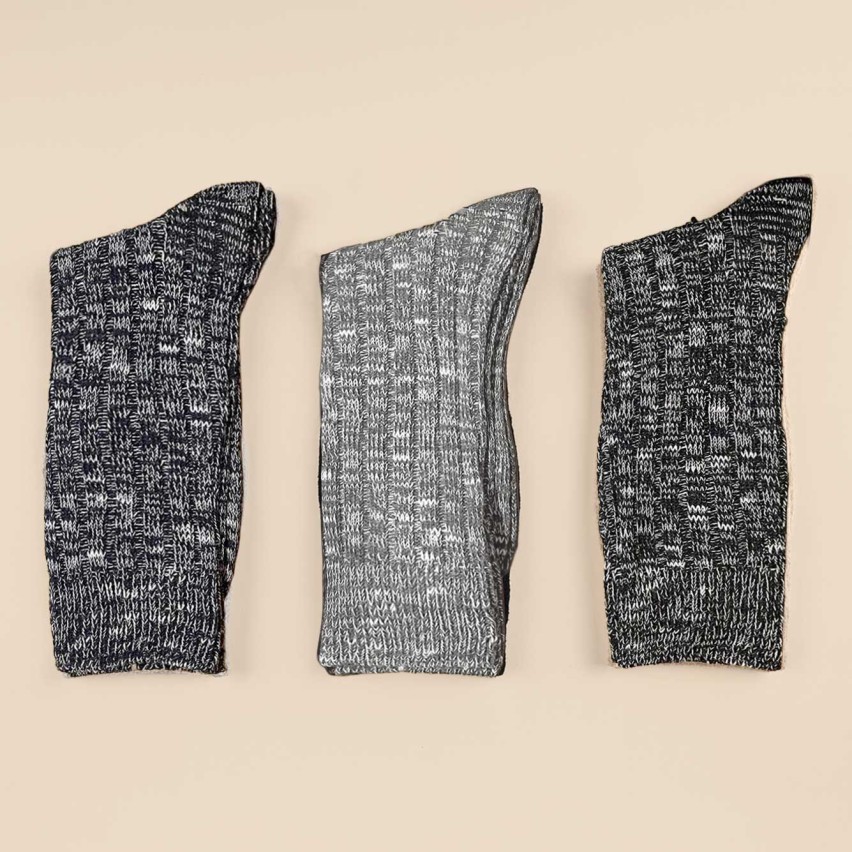 Calze caldo cotone corte meritex 309 T uomo invernali 3 paia